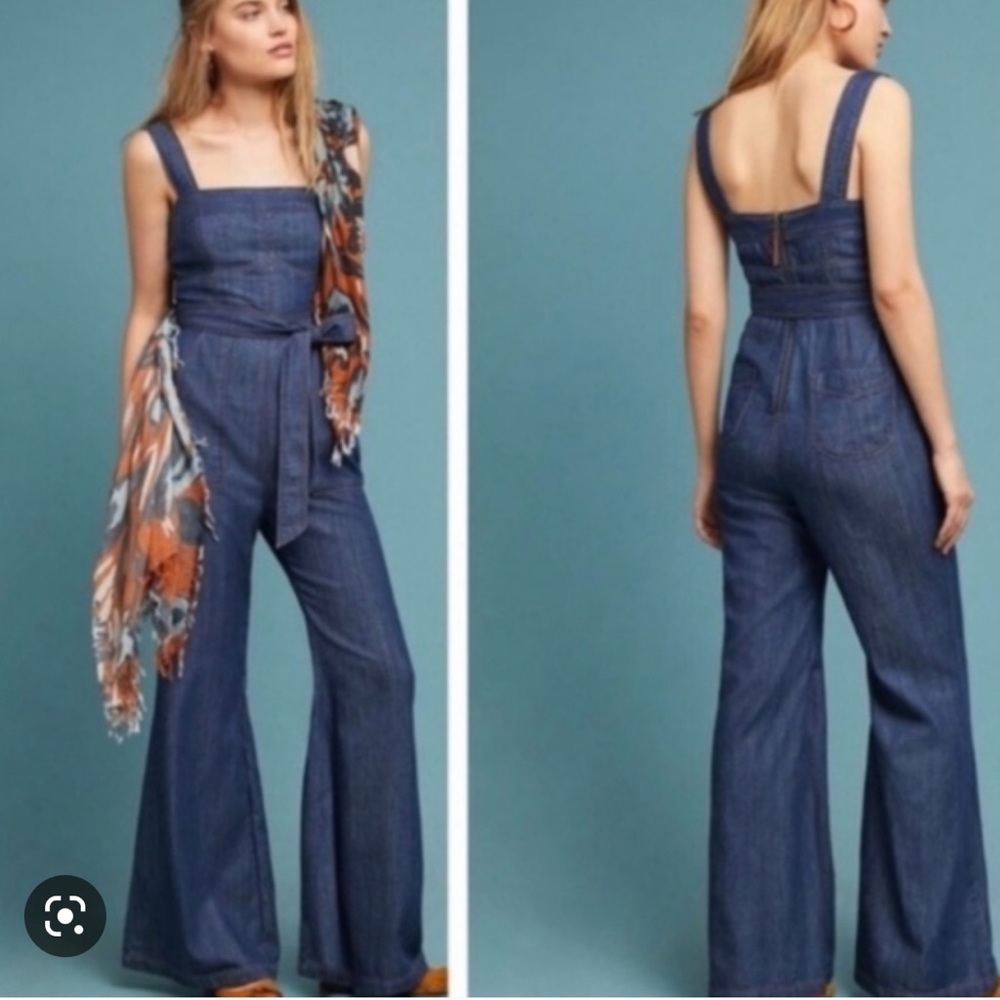 ett:twa denim jumpsuit from Anthropologie- excellent condition! Size 0 fits a 2